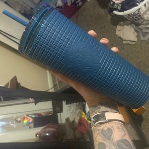 Blue starbucks cup